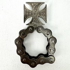 WEST COAST CHOPPERS Iron Cross Logo Motorcycle Chain Beer Bottle Opener Bar Pub picture