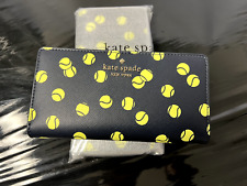 Kate Spade Logo Wallet Black Gold Luxe    Baseball  (nice gift for mother's day) picture