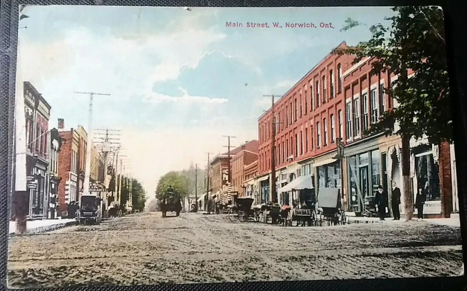 Postcard W.Norwich, Ontario, Canada Main Street