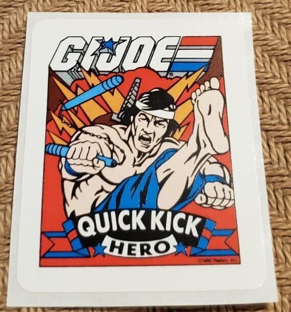 G. I. Joe Quick Kick Sticker 1986 Hasbro Milton Bradley