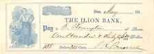 Samuel Remington signed check of Ilion Bank - Autographed Stocks & Bonds picture