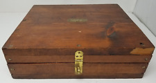 Shriners Padded Box Wood Brass Handmade AINAD Temple 1930s East Alton Illinois picture