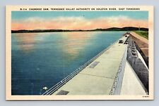 Cherokee Dam Tennessee Valley Authority Holston River East TN Postcard Linen N-7 picture
