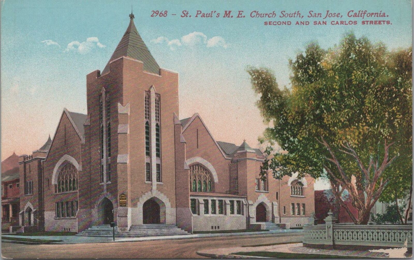 Postcard St Paul\'s ME Church South San Jose CA 