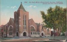 Postcard St Paul's ME Church South San Jose CA  picture