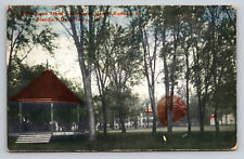 Rutland Illinois School & Blandin's Drug Store c1917 IL Postcard picture