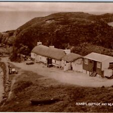 c1940s Niarbyl Cottage & Headland, Isle of Man RPPC Real Photo House IOM UK A132 picture