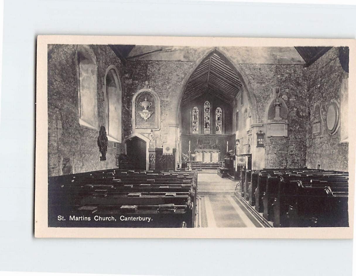 Postcard St. Martins Church Canterbury England