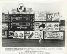 1979 Press Photo Outfield Advertising and Promotion at Parker Field, Richmond picture