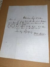 1850 Windham CT Genealogy Letter: Hezekiah Wetman Sarah Huntington Marriage 1748 picture