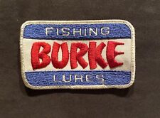 Vintage Burke Fishing Lures Patch Red White And Blue Colors Outdoors picture