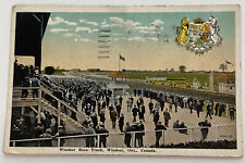 Windsor Canada Postcard Early 1900s Horse Race Track Fashion Stamp picture