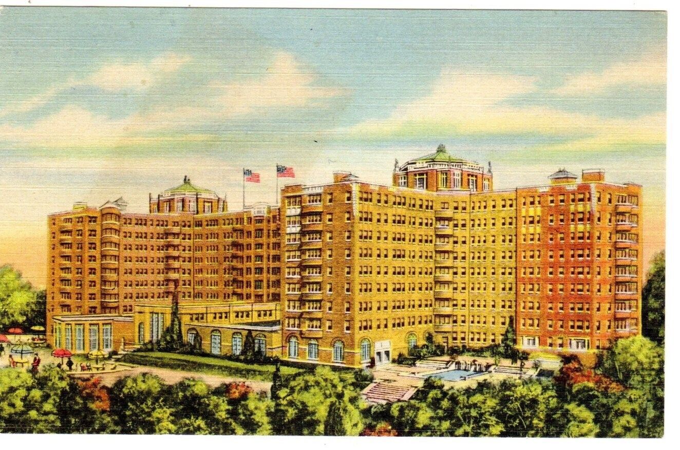 linen postcard: Shoreham Hotel, Washington DC; unused, Beatles slept here [312