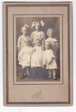 1912 BELLEVILLE KANSAS SUTTON STUDIO HALLAS BOY & GIRLS VINTAGE CABINET CARD KS picture