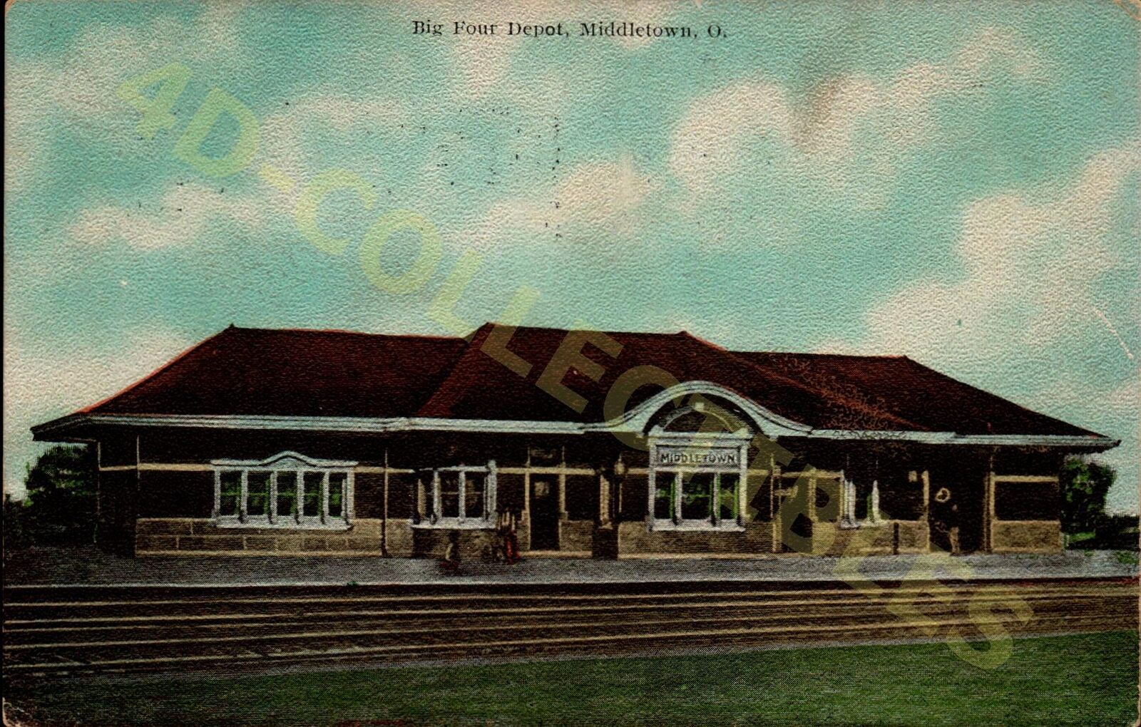 Vintage postcard  Big Four Depot Middletown Ohio Classic Postcard