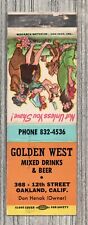 Matchbook Cover-Golden West Cocktail Lounge Oakland California-7850 picture