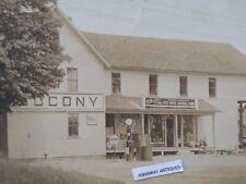 1918 RPPC of GAS STATION Store & POST OFFICE in WEST CANAAN NY with SOCONY Sign picture