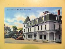 Hardwick Vermont vintage linen postcard Main Street & Hardwick Inn picture