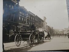 Waterville Me. 1910 Main St. parade signs Jackson Robinson Davidson  rppc picture