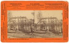 VERMONT SV - Waterbury - Iron Bridge Construction - Hills & Bowers 1870s picture