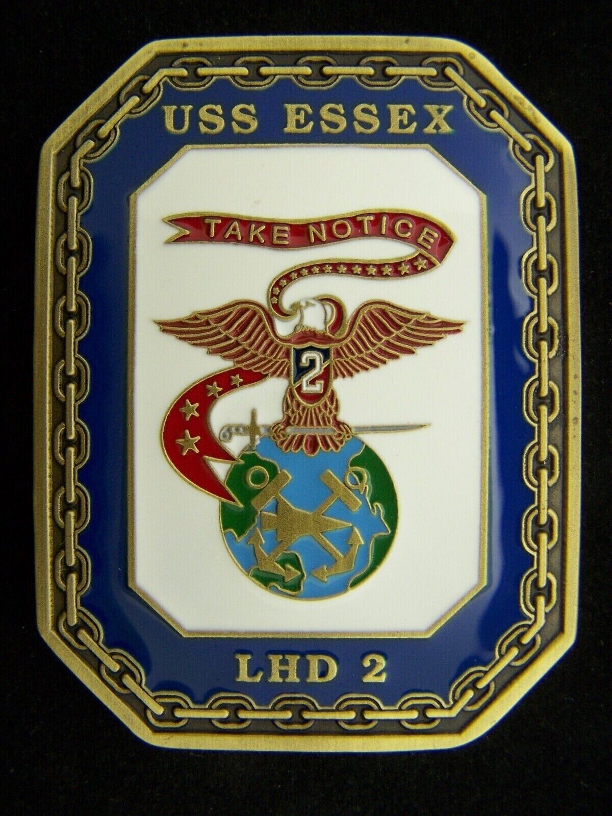 USS Essex LHD 22 Navy Challenge Coin