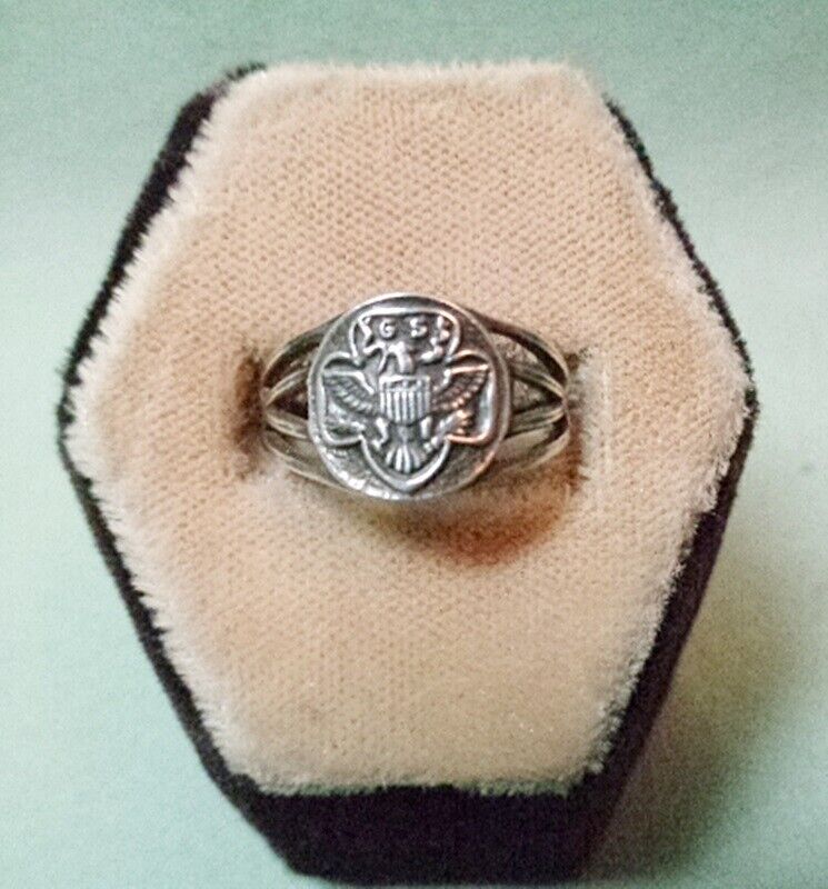Girl Scout Ring Sterling Silver Adjustable Ostby Barton Style?