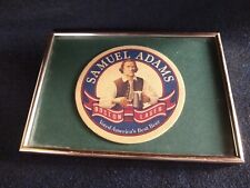 Samuel Adams Boston Lager Coaster Framed Great American Beer Winner Four Years picture