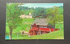 Guildhall Vermont VT Postcard Old Mill And Waterwheel Near The River picture
