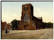 England. Shrewsbury. Abbey Church. Vintage Photochrome by P.Z, Photochrome Zuri picture