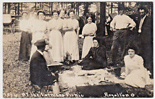 1911 Royalton Ohio~At the Farmer's Picnic~Vintage Real Photo OH Postcard picture