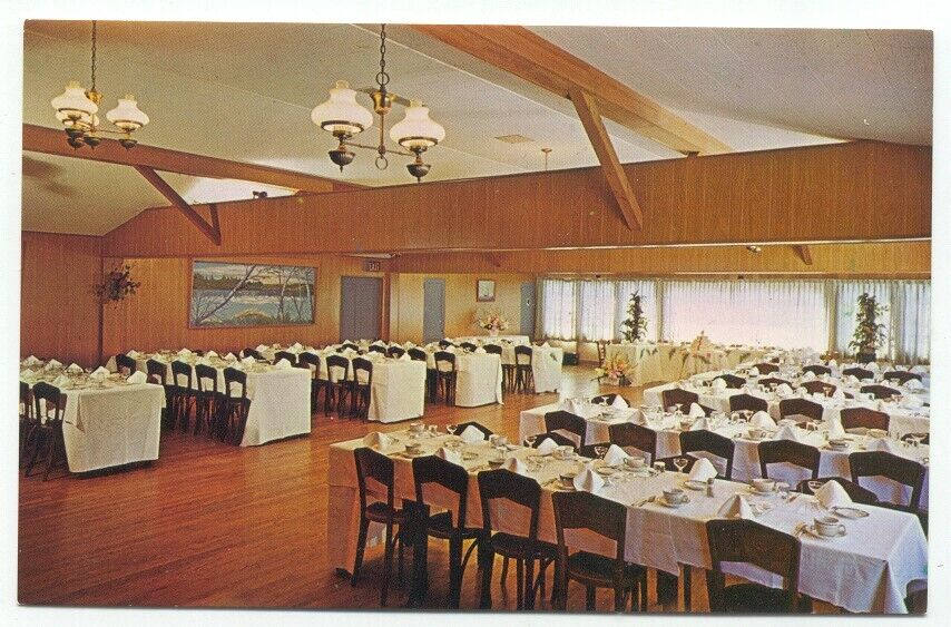 Averill Park NY Glass Lake Hotel The Partridge Room Postcard New York