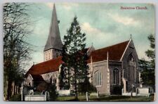 Vintage Braintree Church Massachusetts Postcard landscape picture