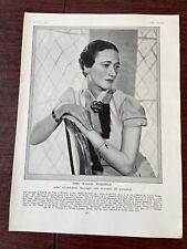 Mrs. Ernest Simpson Wallis Warfield Duchess Windsor The Sketch 1937 picture