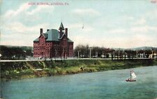 Athens PA Pennsylvania, High School Sailboat, Germany, Vintage Postcard picture