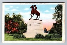 Burlington IA-Iowa, General Corse Monument, Antique Vintage Souvenir Postcard picture