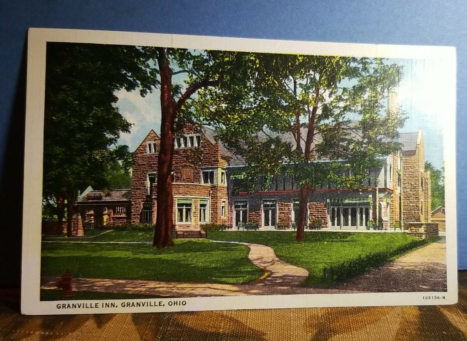 1944 Granville Inn & Golf Course Granville Ohio Vintage Postcard Canceled 