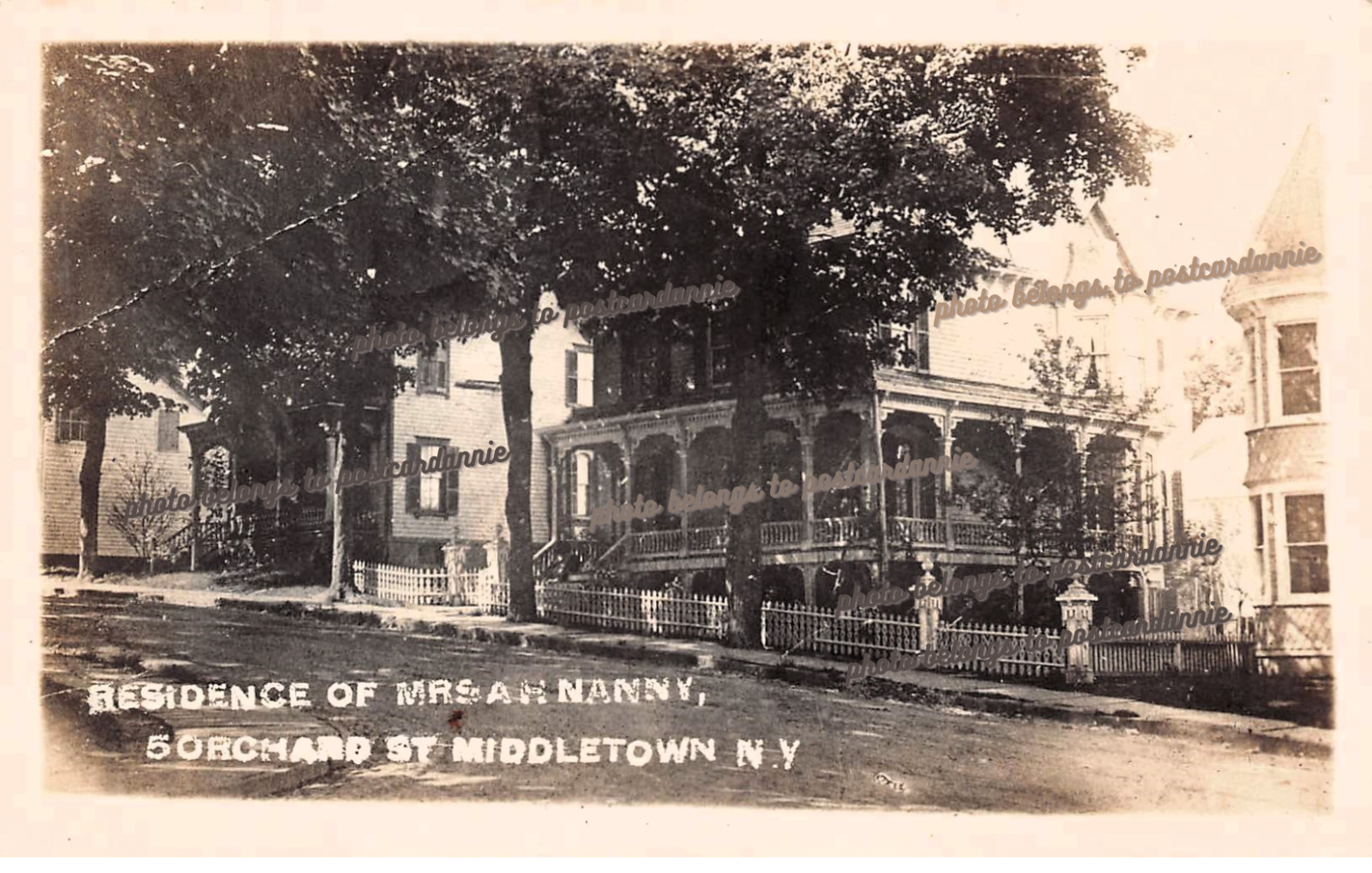 RPPC Middletown NY Orphanage 5 Orchard Street A H Nanny Home Photo Postcard D20