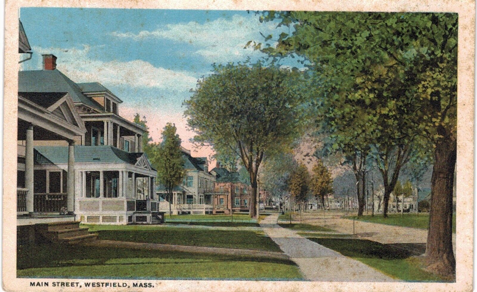 Westfield Main Street 1930  MA 