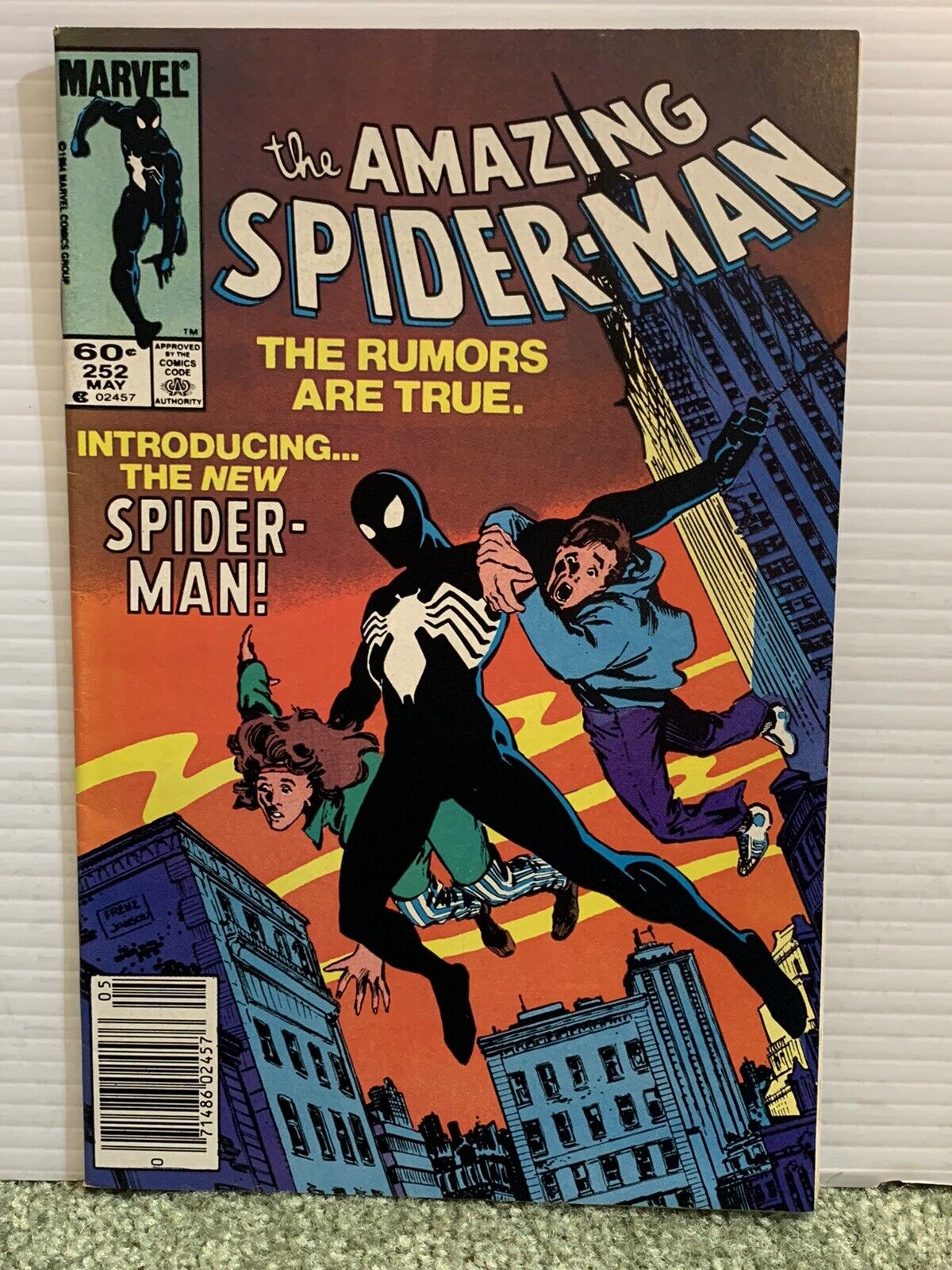1984  “Amazing Spider-man”  #252 Marvel Comic Book 1st Black Costume High Grade