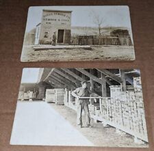 2 RPPC Wallingford Iowa Lumber & Coal Store & Yard Royal Lumber Co Postcards picture