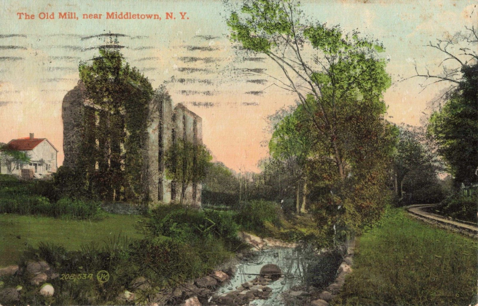 The Old Mill Near Middletown New York NY 1911 Antique Postcard 151