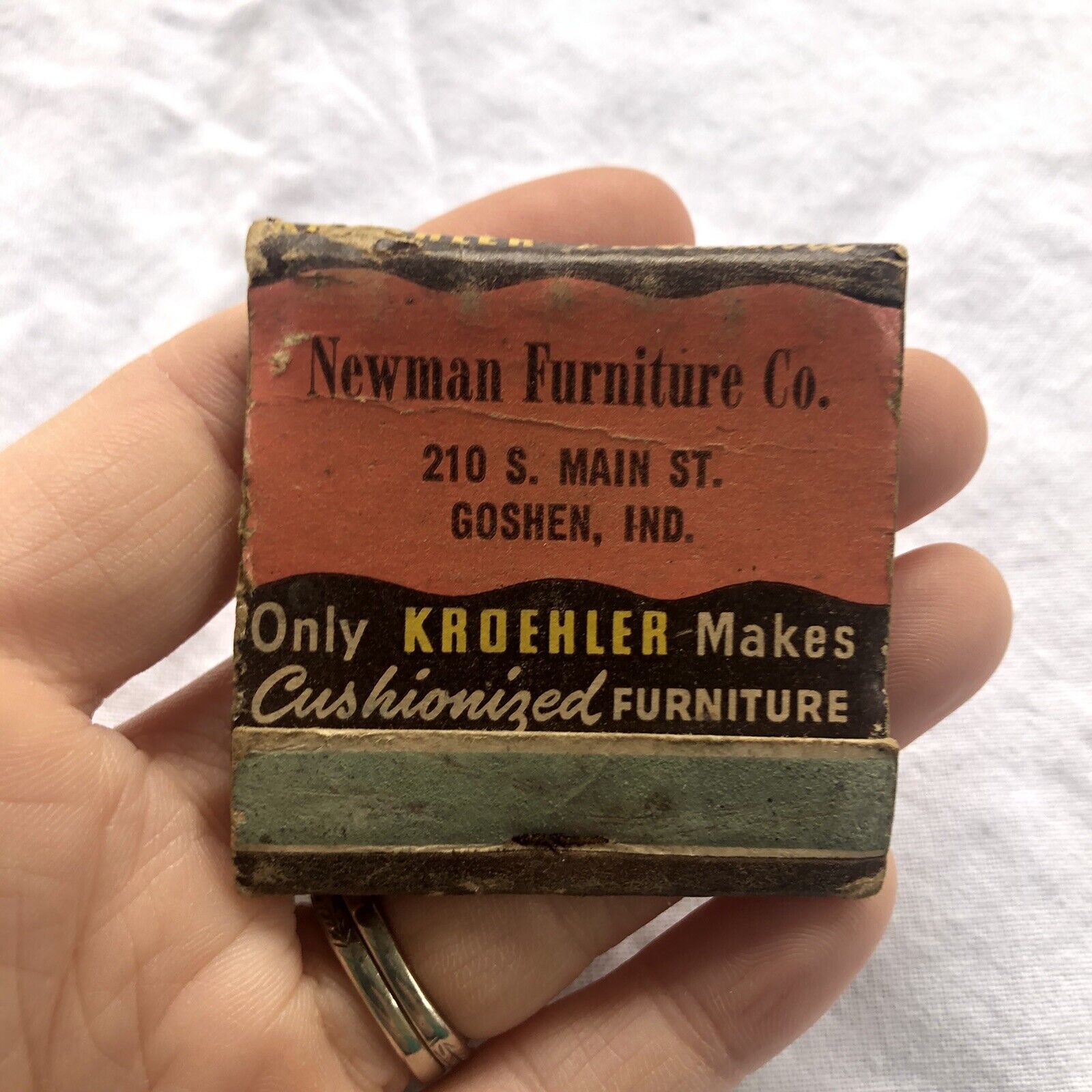 Newmann Furniture Co. Goshen Indiana Kroehler Vintage Matchbook