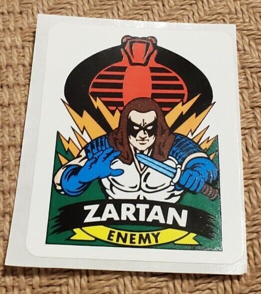 G. I. Joe Zartan Sticker 1986 Hasbro Milton Bradley