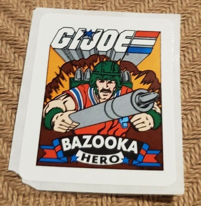 G. I. Joe Bazooka Sticker 1986 Hasbro Milton Bradley
