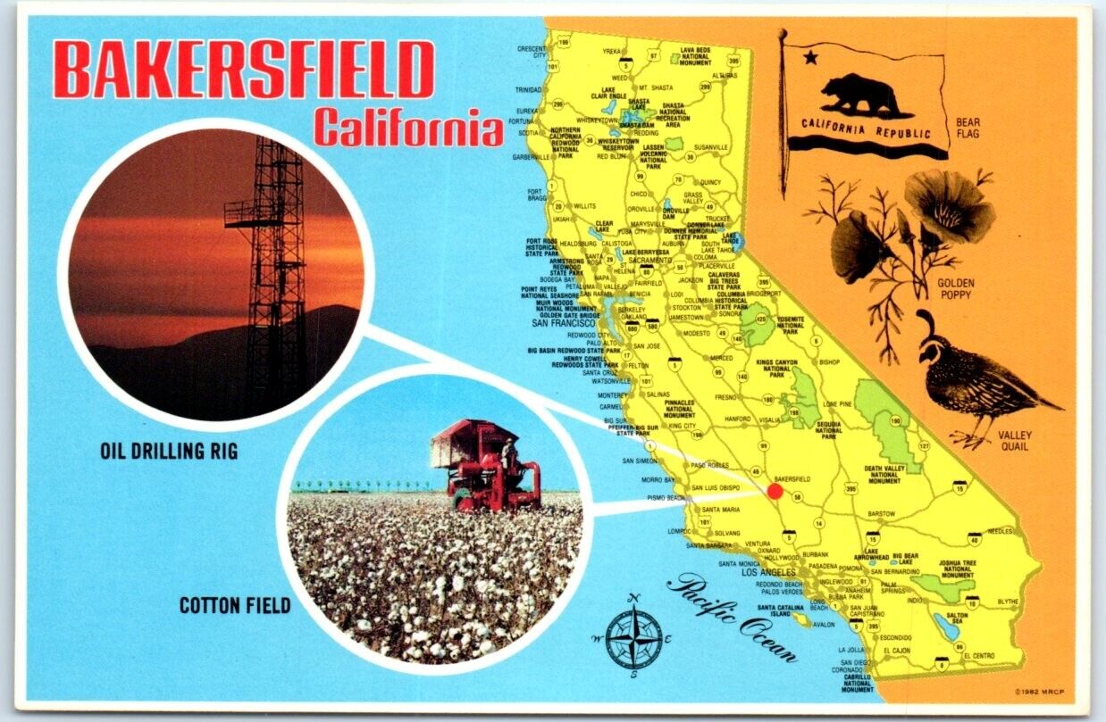 Postcard - Bakersfield, California, USA