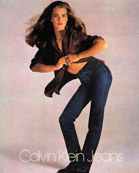 Brooke Shields famous Calvin Klein Jeans ad from 1980's 12x18 inch ...