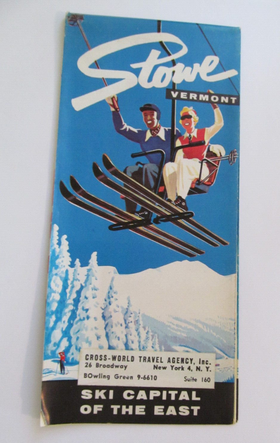 Vintage Stowe 1950’s Ski Brochure Trail Map Mt. Mansfield Vermont ...