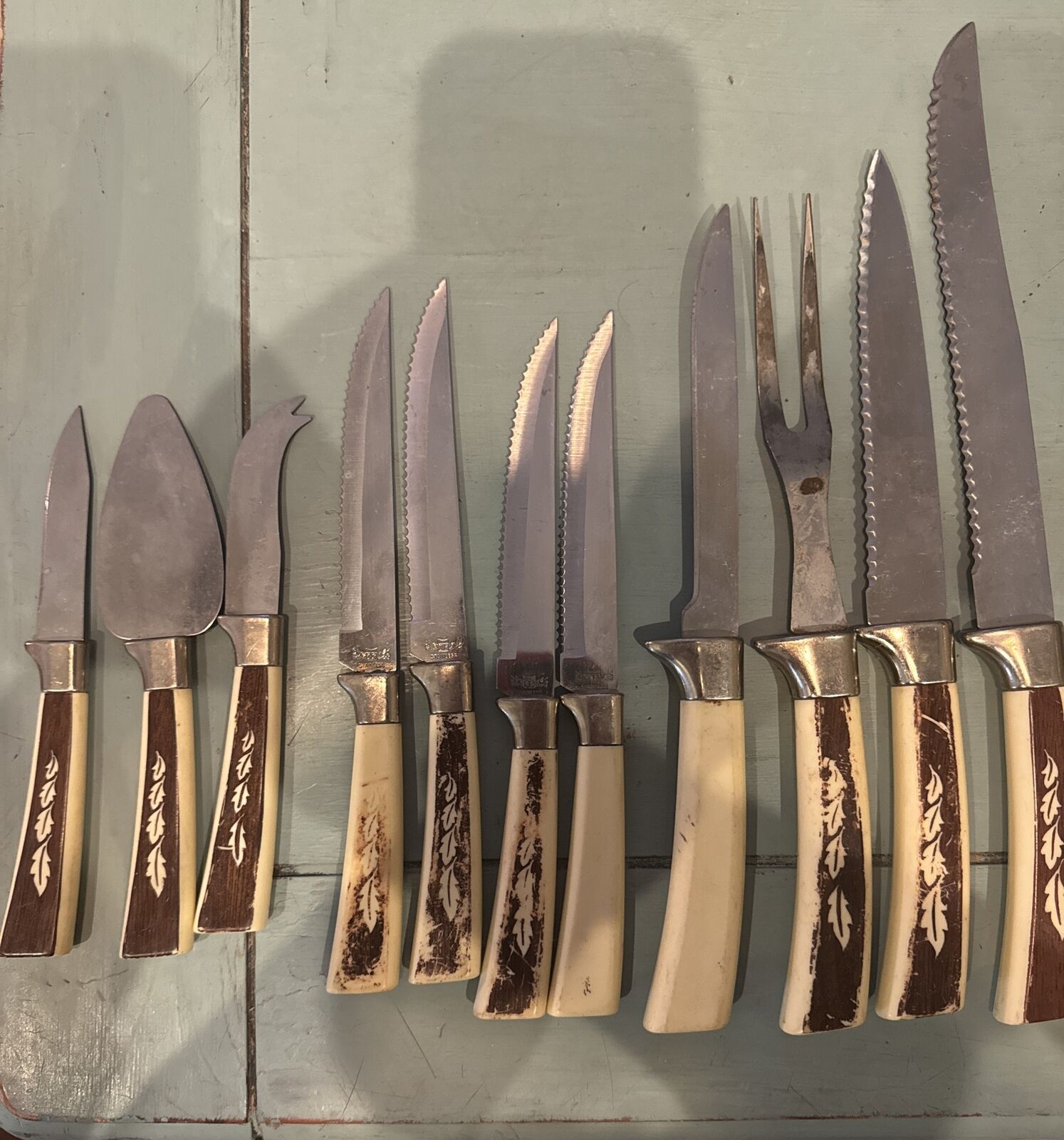 Regent Sheffield ENGLAND Cutlery Set VINTAGE Knife Fork RARE 11 Piece