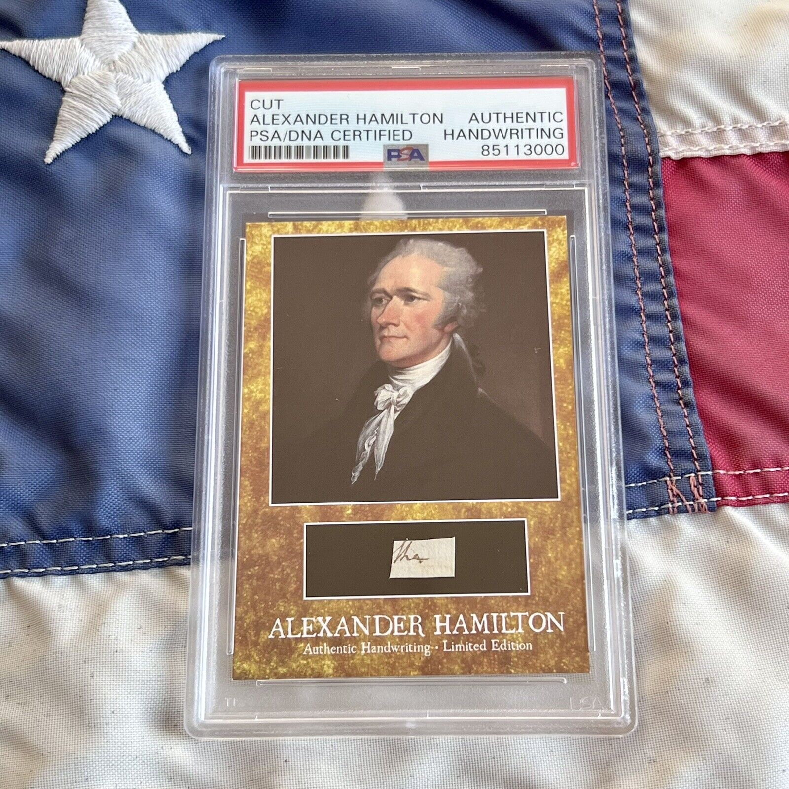 Alexander Hamilton Handwritten Word Removed From a PSA Autograph Signed ...