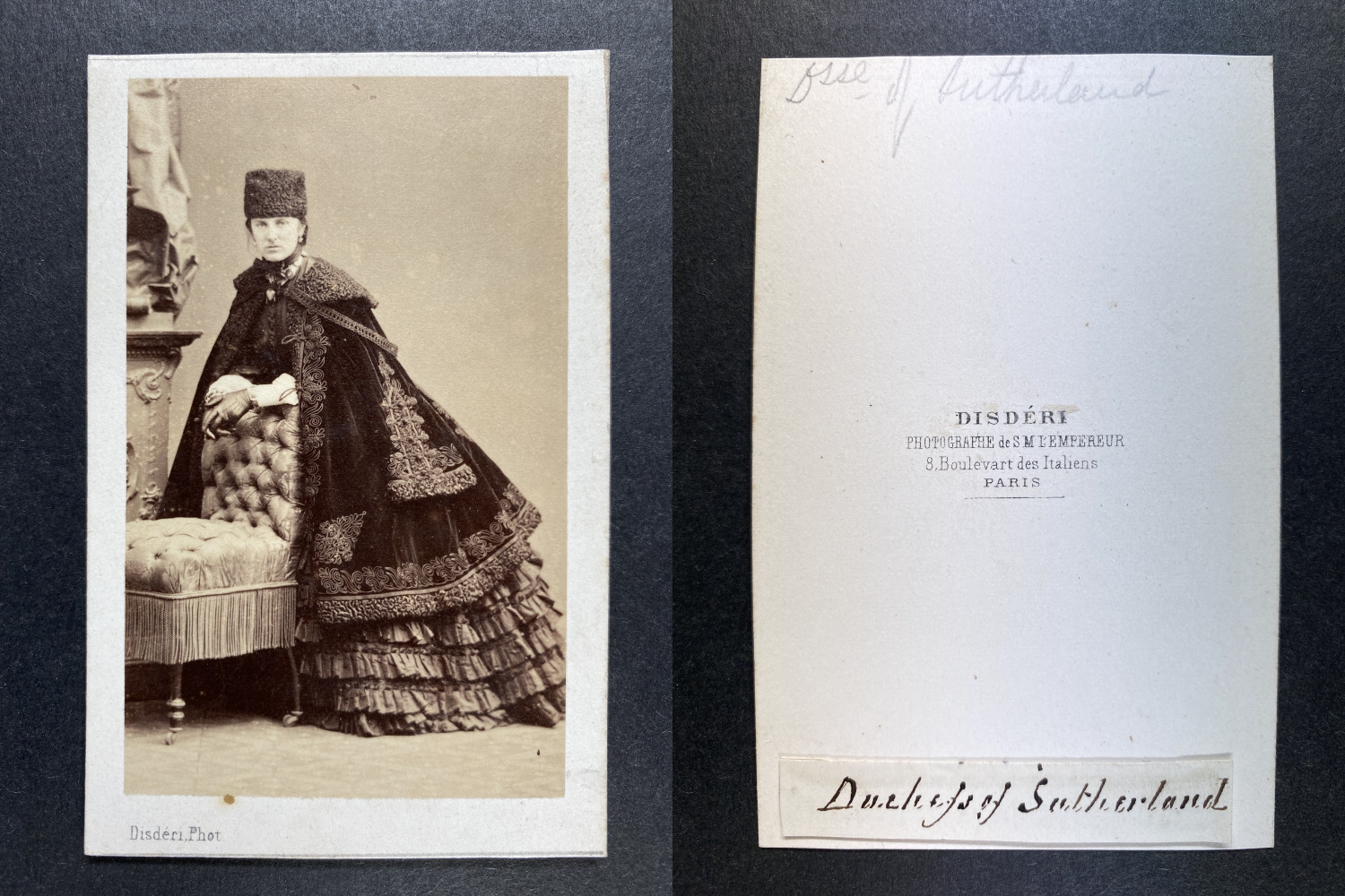 Disderi, Paris, Anne Sutherland-Leveson-Gower, Duchess of Sutherland Vintage cdv